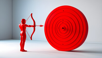 Business Archer  Aiming with Purpose to Achieve Goals with Concentration