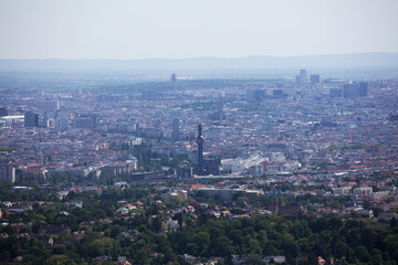 view over vienna, austria, from the Kahlenberg in austria, vienna, at a sunny spring day