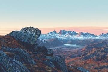 Obraz premium Epic Mountain View at Sunset