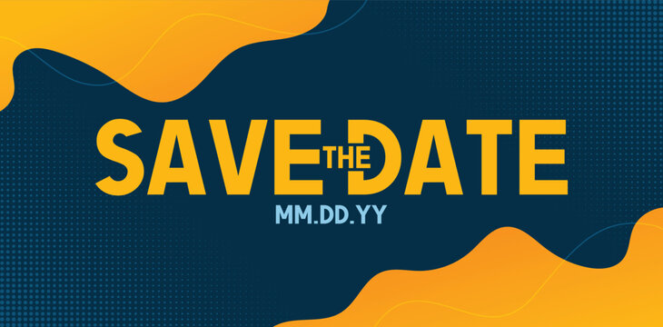 Save the date banner. Can be used for business, marketing and advertising. logo graphic design of event summit made for Technology and upcoming events.