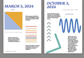 Flyer A4 With Simple Geometric Shapes Minimal Event Template