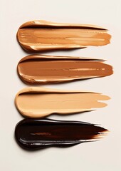 Five Shades of Foundation Swatches: Highlighting Skin Tone Diversity