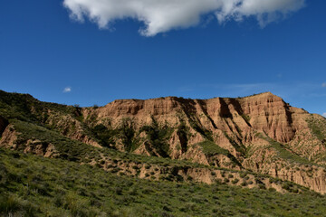 photographs of beautiful landscapes with lagoons and white clouds,