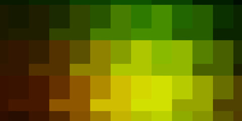 Light Green, Yellow vector background with rectangles.