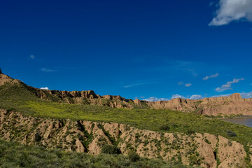 photographs of beautiful landscapes with lagoons and white clouds,