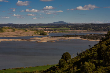 photographs of beautiful landscapes with lagoons and white clouds,