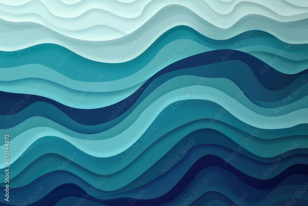 Poster a generative art piece featuring a blue and green gradient with a wave pattern. aig51a.