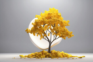 Miniature pine tree in the house