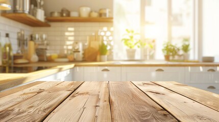 A copyspace with wooden counter