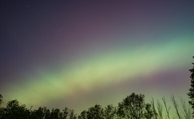 Northern lights green rainbow 