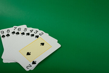 Playing cards for poker and gambling