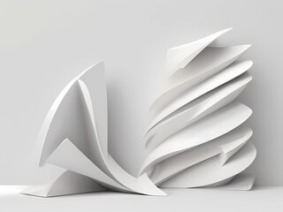 Wide White Background 3d illustration
