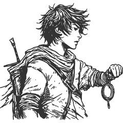 Worn and Weathered Vintage Illustration Vector