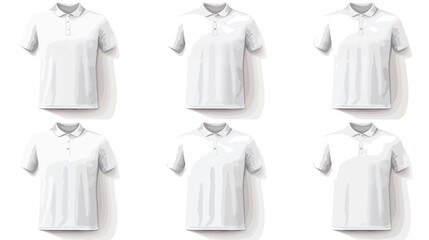 Men and women white blank classic polo shirt realis
