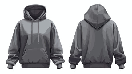 Men or women gray hoodie sweatshirt with long sleev