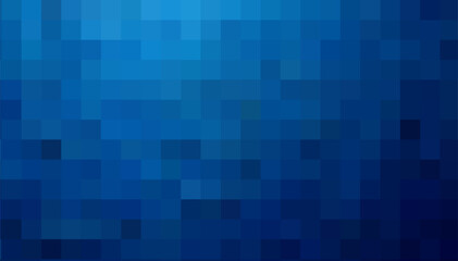 Gradient blue background. Geometric texture of light-dark blue squares. The substrate for branding, calendar, postcard, screensaver, poster, cover. A place for your design or text. Vector illustration
