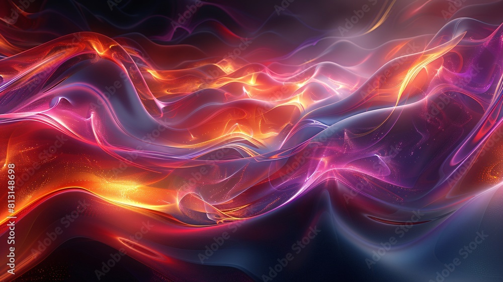 Wall mural vivid abstract digital art