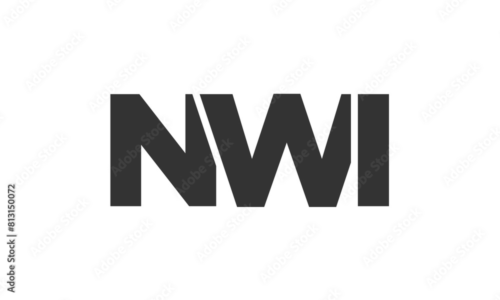 Aufkleber nwi logo design template with strong and modern bold text. initial based vector logotype featuring s