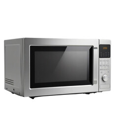 Obraz premium modern microwave oven Isolated on a transparent background generated with ai