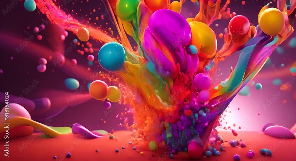 Poster each chemical reaction brings a new burst of color creating a constantly evolving and captivating di