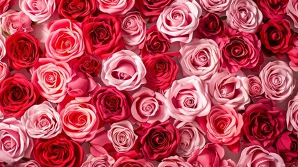 abstract floral texture pattern with pink and red roses for valentines day or wedding