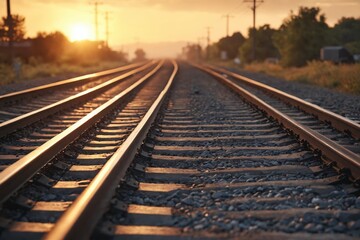 Fototapeta premium The Journey's Pathway Illuminated by Twilight's Last Glow