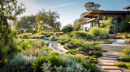 Fototapeta premium Eco Landscapes: Sustainable Gardening and Native Plant