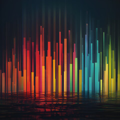 Abstract Visualization of Vocal Range Spectrum with Human Voice Figure