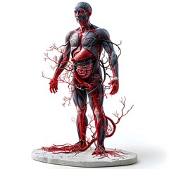 D Model of Human Circulatory System Detailed Arteries and Veins Isolation