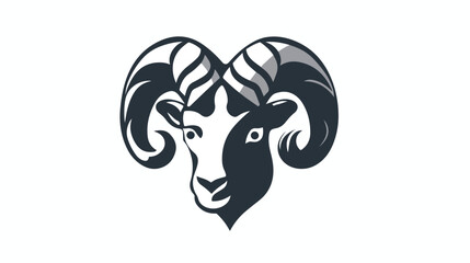 Ram sheep lamb head silhouette graphic logo templat