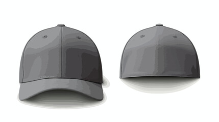 Realistic 3d baseball gray cap mock up and template