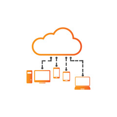 Cloud computing icon. Format PNG
