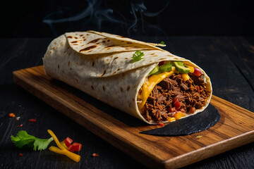 "Mexican Beef Burrito: Rustic Elegance"