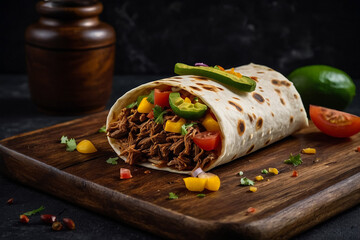 "Mexican Beef Burrito: Rustic Elegance"