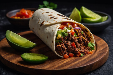 "Mexican Beef Burrito: Rustic Elegance"