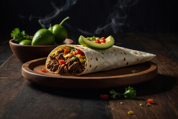 "Mexican Beef Burrito: Rustic Elegance"