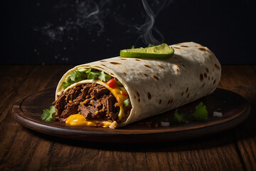 "Mexican Beef Burrito: Rustic Elegance"