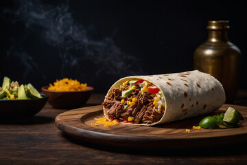 "Mexican Beef Burrito: Rustic Elegance"