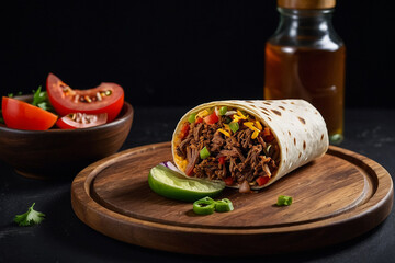 "Mexican Beef Burrito: Rustic Elegance"