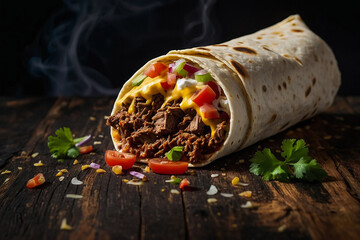 "Mexican Beef Burrito: Rustic Elegance"