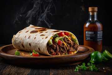 "Mexican Beef Burrito: Rustic Elegance"