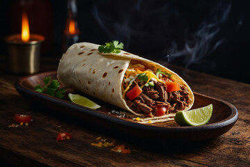 "Mexican Beef Burrito: Rustic Elegance"