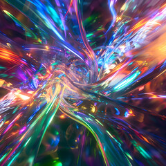 Futuristic Abstract Show: A Vivid Display of VJ Visual Effects