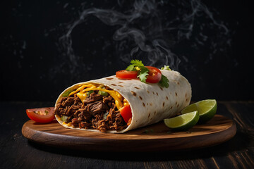 "Mexican Beef Burrito: Rustic Elegance"