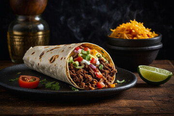 "Mexican Beef Burrito: Rustic Elegance"