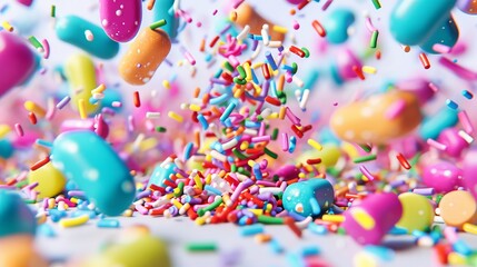 Sugar Rush Vibrant Candy Explosion Brings Sweet Joy and Celebration to Life