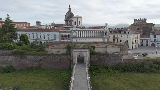 Panorama of the ancient city of Capua in Caserta, Italy