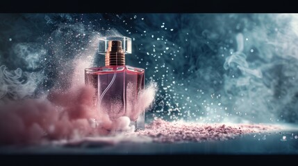 Whispers of Elegance Captivating Perfume Mist in Motion
