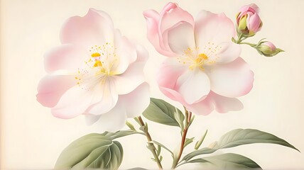 Realistic nature floral background