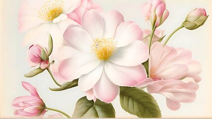 Realistic nature floral background